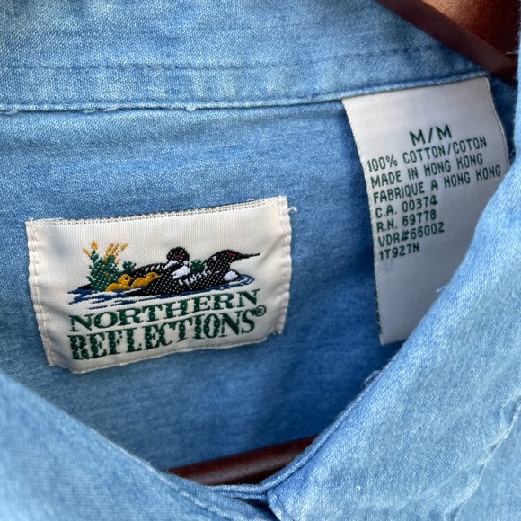 SOLD🔥Vintage NORTHERN REFLECTIONS Camping Button-Down Shirt, Size M - Picture 4 of 6